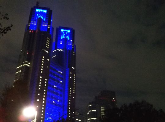 都庁　ライトアップ　ブルー