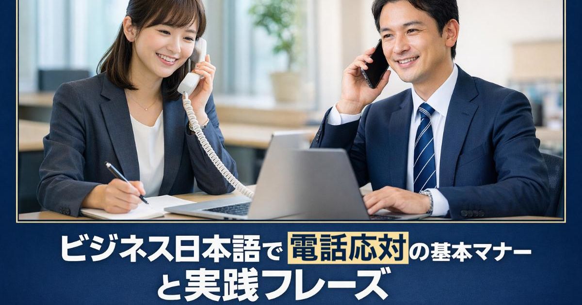 ビジネス日本語で電話応対の基本マナーと実践フレーズ【業界別例文付き】
